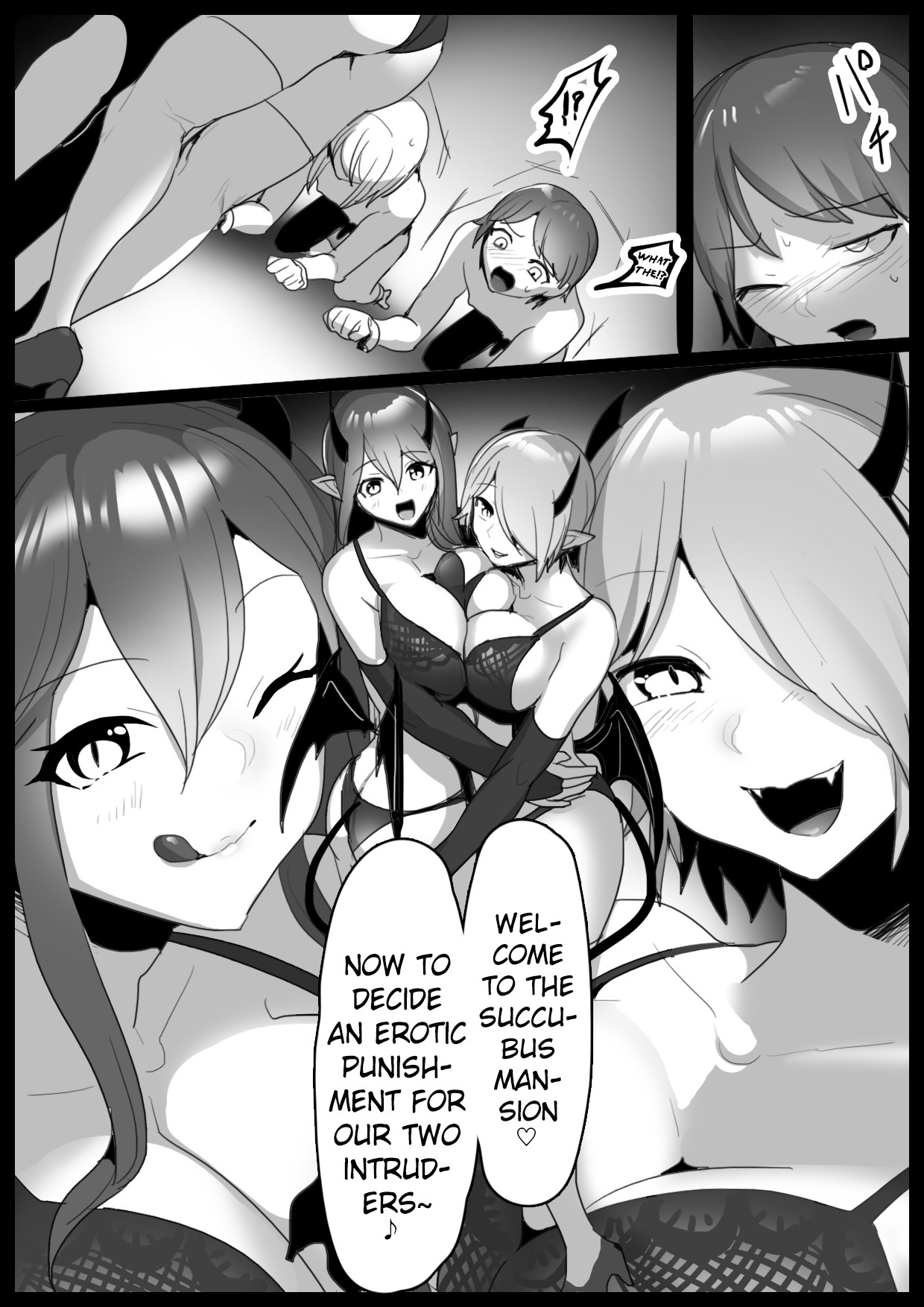 Hentai Manga Comic-Sakubatsu ~Turned into Livestock and Getting our Penises Milked by Succubus Sisters~-Read-2